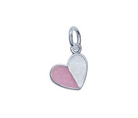 Pretty Heart Shaped Silver Charms CH-318-A